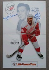 2x Signed Red Wings Programs W/ COA Martin Lapointe/Marty Pavelich/Koslov