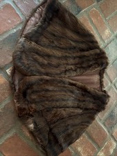 Vintage Brown Mink Fur Coat Shawl Custom Created.