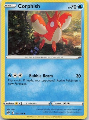 Corphish Common SWSH05: Battle Styles 038/163 NM