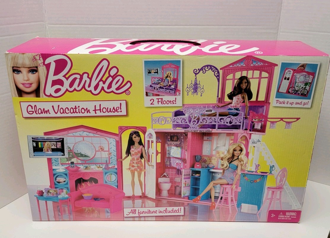 NEW NIB Barbie Glam Vacation House Playset (2010 Mattel R418