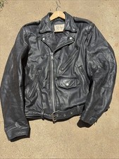 Vintage 1980s Berman  s Leather Men  s Motorcycle Jacket Size 40 Punk Korea READ