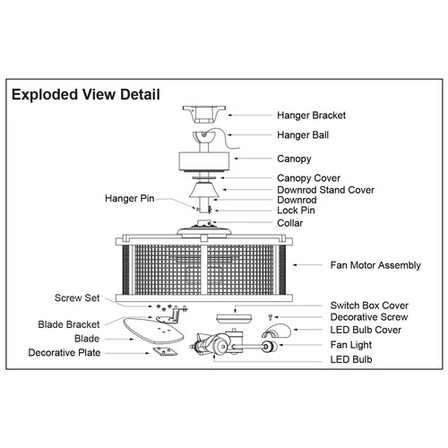 Vaxcel Lighting Humboldt 21 Humboldt 21" 3 Blade Indoor Ceiling - Oil Rubbed - Picture 2 of 12