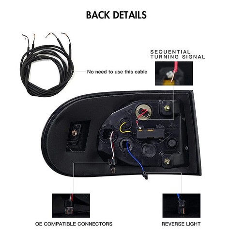 For Toyota FJ Cruiser 2007-2015 Smoked LED Tail Lights Rear Lamps Sequential - Picture 5 of 16