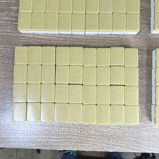 Geimudo GD Mahjong Fliesen Set gelbe Rückseite 25mm 12g Ledertasche