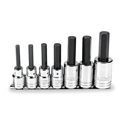 PROTO J5441-7 Socket Bit Set, Steel, DrSz 1/2 in 3R748