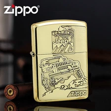 High Polished Gold Armor The Jeep Limited Edition Zippo Lighter US Shipping
