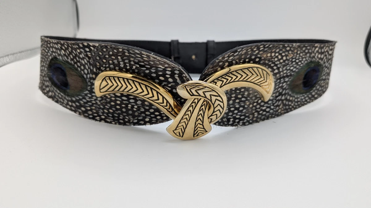 peacock feather belt products for sale | eBay