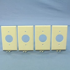 Leviton 82004 Almond 1-Gang 1.406" Outlet Plastic Standard Wallplate Cover 4pcs