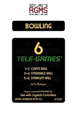 Atari 2600/Sears Tele-Games Replacement Label -  Bowling