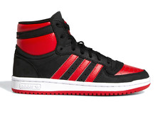MENS ADIDAS TOP TEN RB  LEATHER SKATE BLACK RED CHICAGO RETRO BASKETBALL SHOES