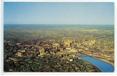 Rochester, NY Aerial View of Genesee River Postcard