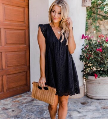 chinese dress ladies Lake Como Lace Mini Dress White L