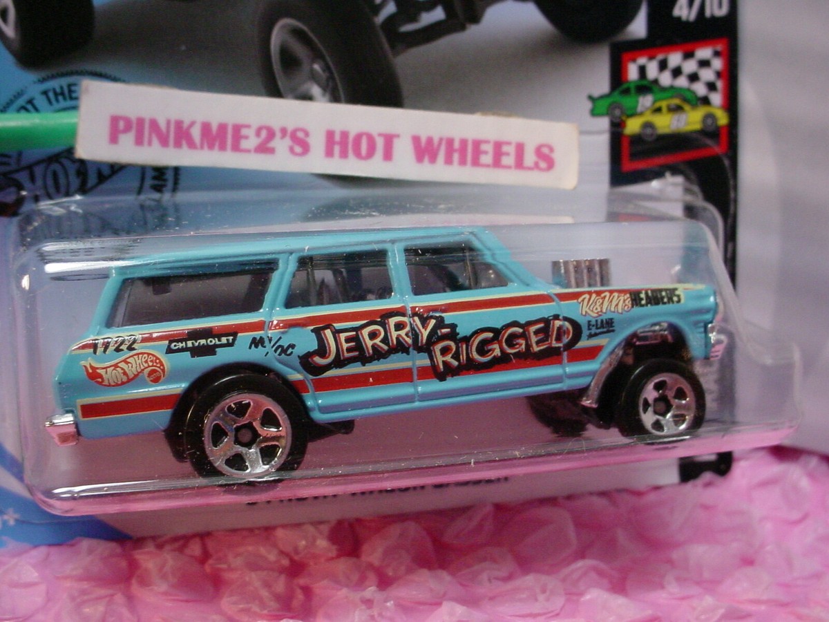Hot Wheels 1964 Chevy Nova Station Wagon Gasser Blu - HW Race Day 4/10 - 198/250