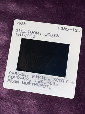 Louis Sullivan  ''Carson Pirie Scott Co'' 35mm Modern Art Slide  