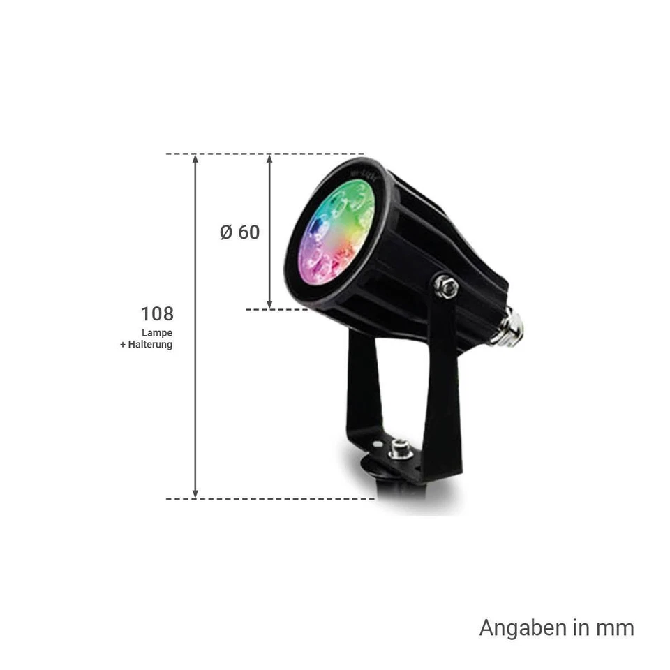 MiBOXER 6W RGB+CCT LED Gartenstrahler WiFi Gartenleuchte mit Erdspieß  FUTC04 - Bild 3 von 4