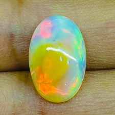 6.47 Cts Zertifiziert Natürlich Äthiopische Opal Oval Flashy Welo Feuer Lose