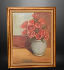 Vintage Oil Painting Still Life Oil on Canvas SIGNED C.W. Williams