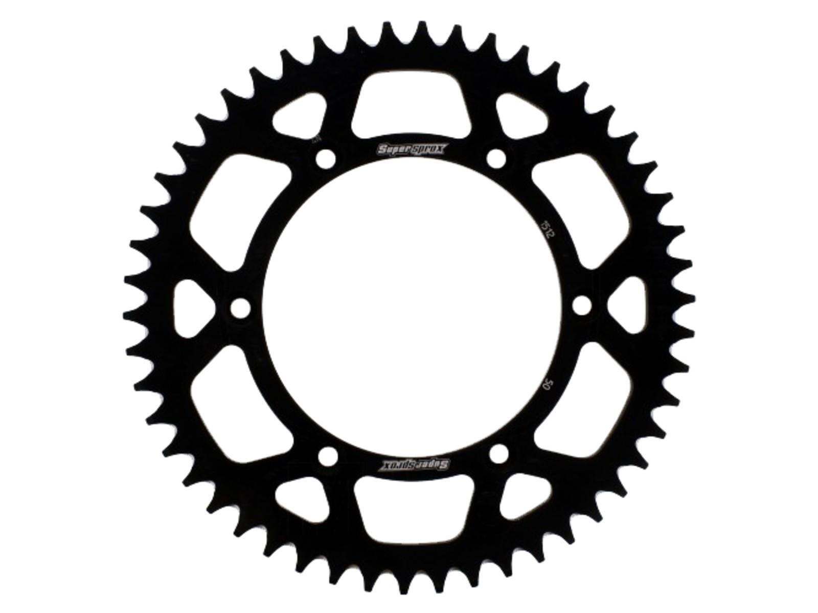 Supersprox Aluminum Sprocket Fits KTM Husqvarna GasGas Husaberg SWM Black 48 Z