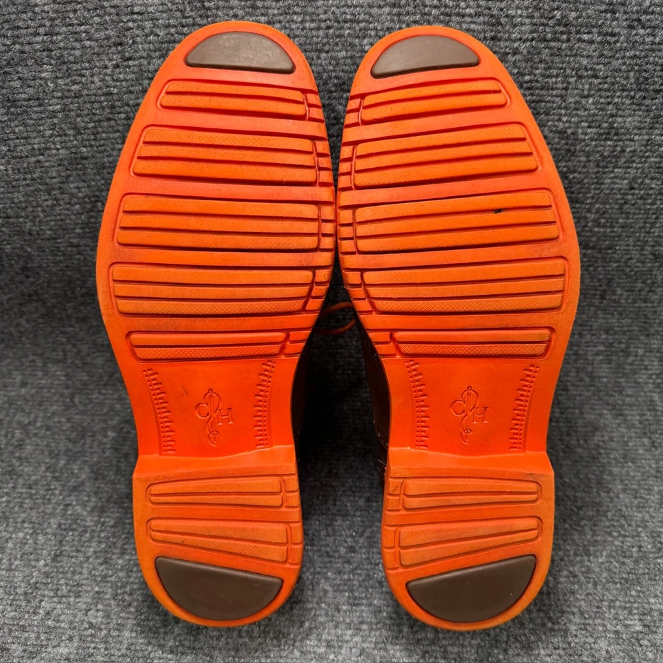 Cole Haan Shoes Mens 8 Brown Leather Wingtip Lace Up Oxfords Orange Sole - Image 3 of 4