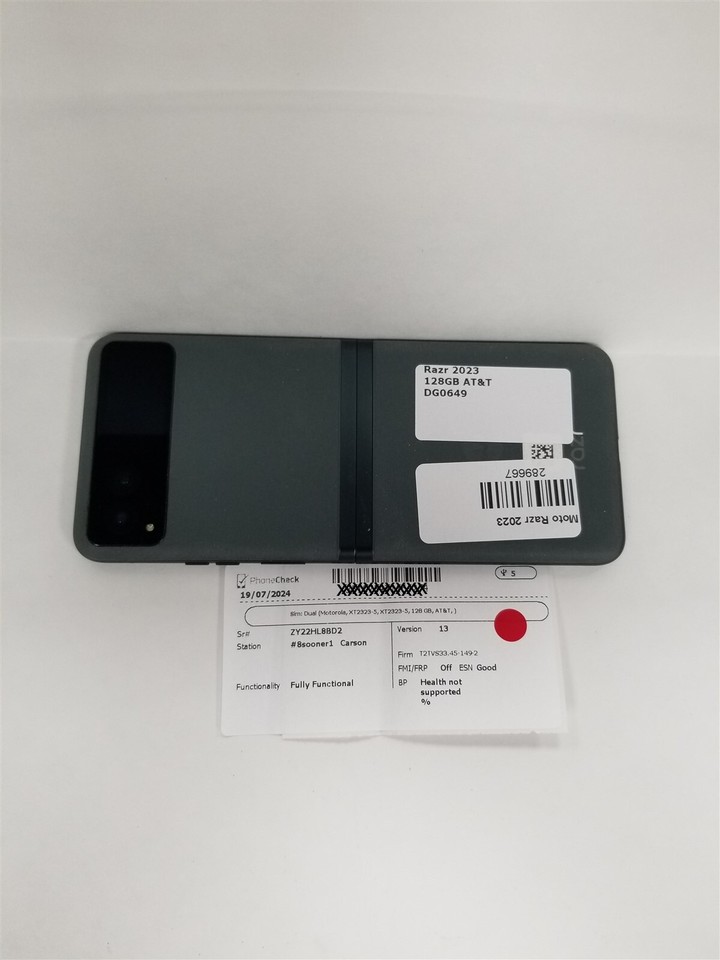 Motorola Razr 2023 128GB – Grigio, Sbloccato, Snapdragon 765G, Android – Usato In Condizioni 7/10 - 2