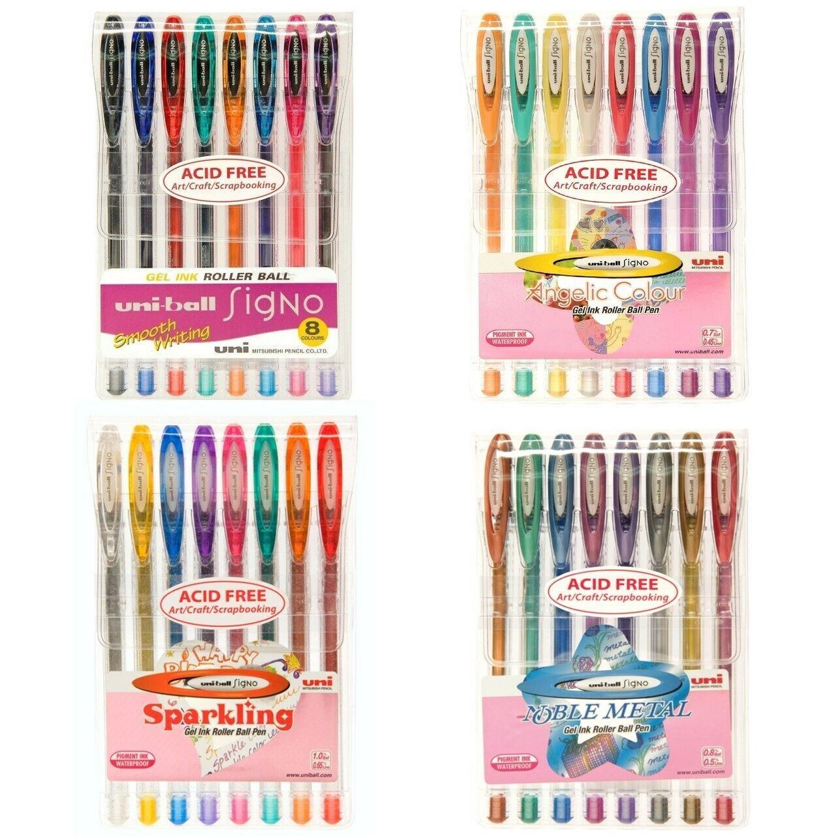 Uni Ball Signo Sparkling Glitter Gel Pen Uni‑Ball Signo Gel Pens