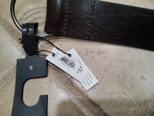 NWT Shinola Men's Double Ring Leather Belt - Dark Brown - Small - Picture 7 of 12