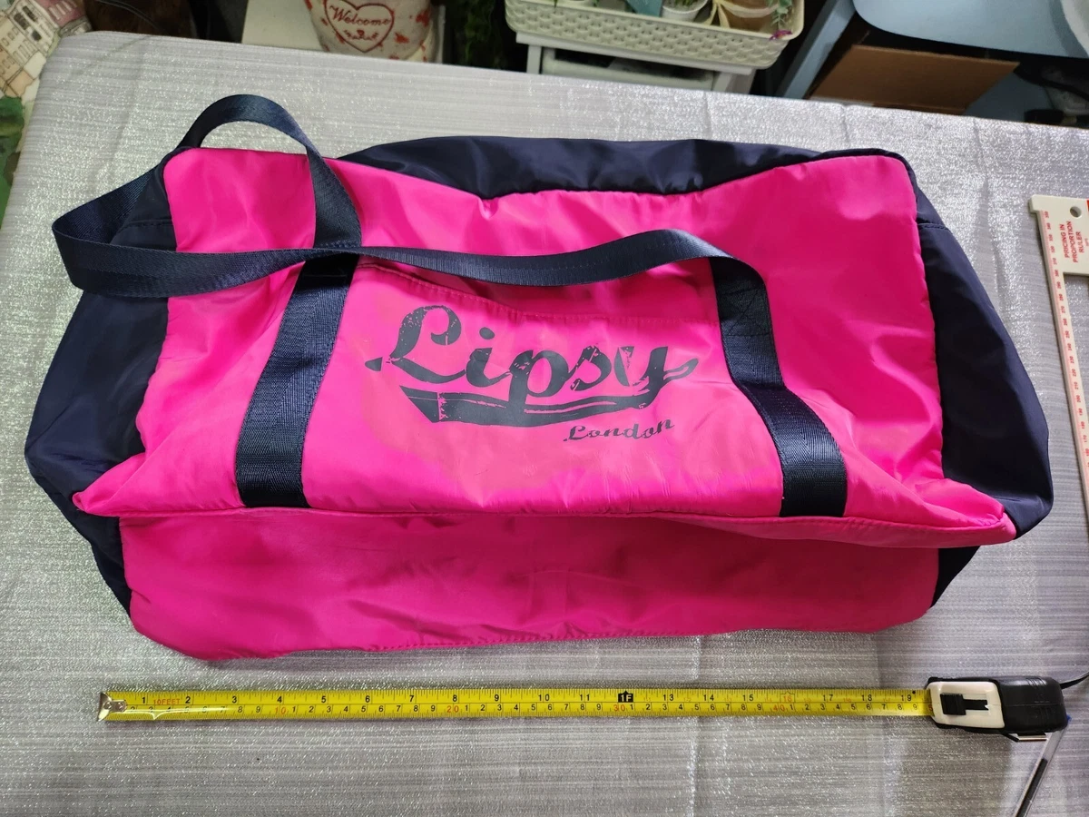 Womans Lipsy Avon Gym Bag fuschia pink Navy holdall eBay