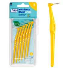 TEPE Interdental Brush Angle Cleaners -Brushes Between Teeth, Yellow 0.7mm