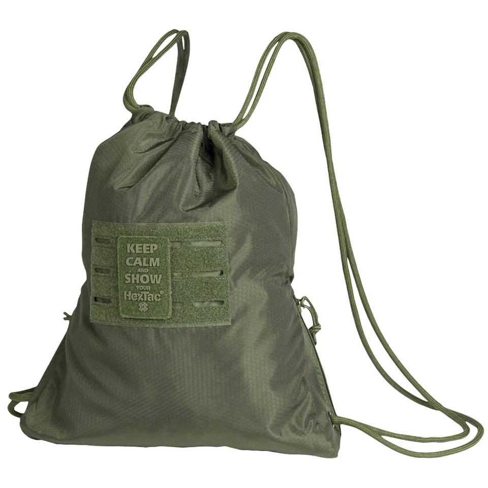 Mil-Tec Sac De Sport HexTac Cordon Sac À Dos Sac De Gym Hydrofuge 7L Olive - Photo 1/1