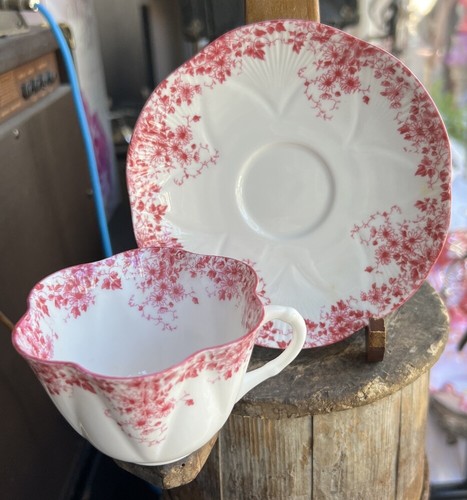 Vintage Shelley Dainty Pink Porcelain Tea Cup and Saucer Fine Bone China England