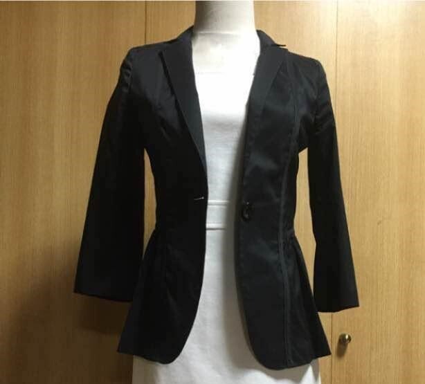 BURBERRY BLACK LABEL Women's Black Cotton Polyester Jacket Coat Size 38
