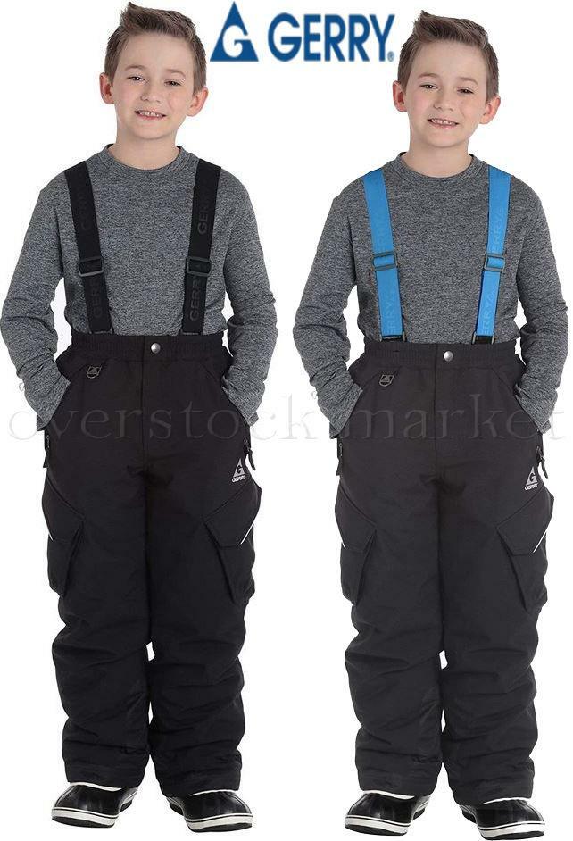 NEW! BOYS GERRY PERFORMANCE SNOW PANT WITH REMOVEABLE SUSPENDERS! VARIETY SZ/CLR
