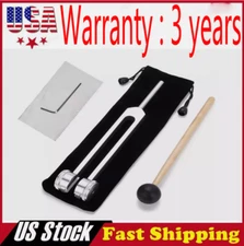 128Hz Healing Tuning Fork with Silicone Hammer Sound Therapy Musical Instrument=