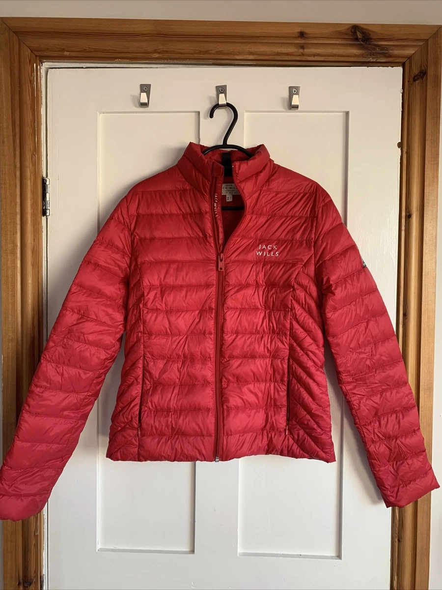 Jack Wills Women s Softshell Red Coat Size 8 eBay