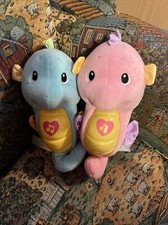 Fisher Price Soothe And Glow Seahorse Night Light Musical Lullaby Plush 10  Lot