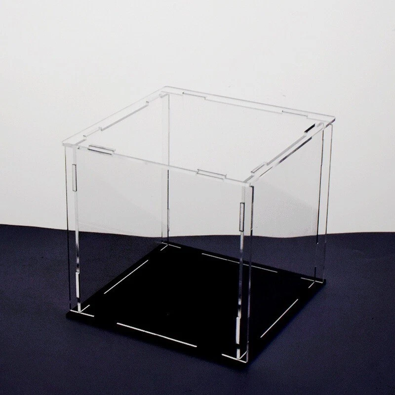 1PC Square Acrylic Display Case Action Figure Box Model Desktop Showcase Clear - Image 4 of 4