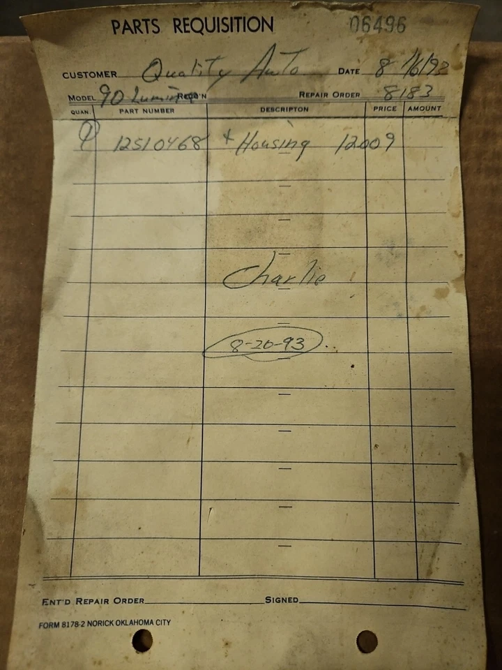  Carcasa de cenicero de tablero NOS GM 12510468 para furgoneta Lumina APV/Pont Trans Sport Foto 2 de 4