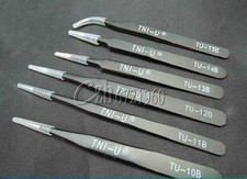 Anti-Static Stainless Steel Non-magnetic Elbow Elastic Fine Tip Straight Tweezer