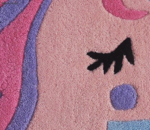 Handmade Unicorn Rug for Kids | Dream Big Nursery Wool Area Rug (Multiple Sizes) - Picture 5 of 8