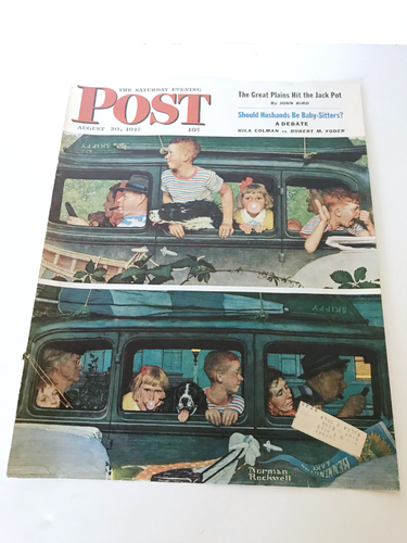 G Lot 3 Saturday Evening Post Cover Pages Norman Rockwell 1947 Covers Only - Picture 4 of 4