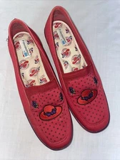 Keds Grasshoppers Casual Loafers Womens Size 9 Med Red Fabric Slip On Red Hat