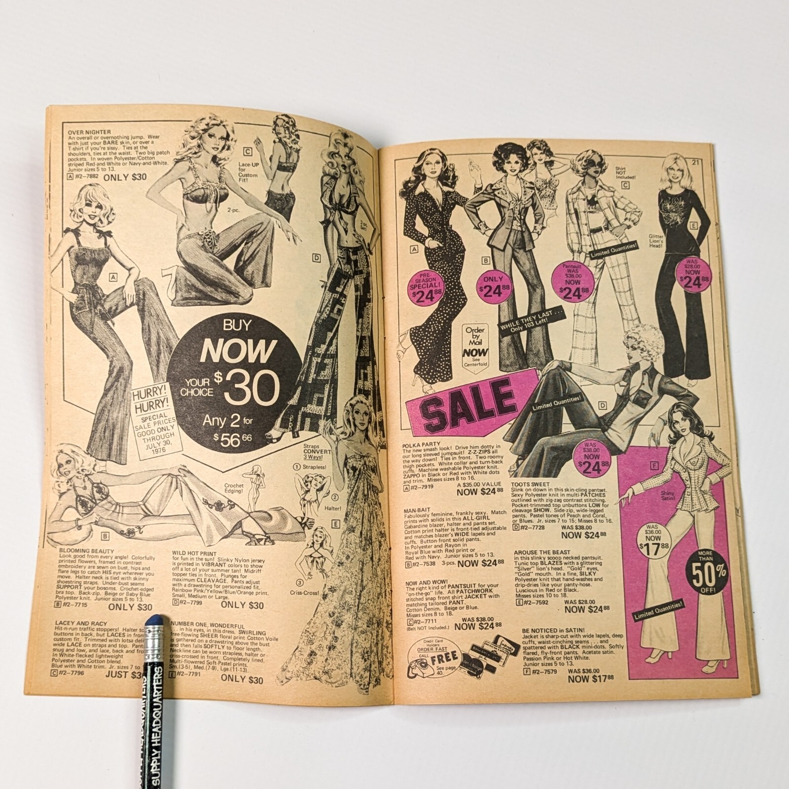 Vintage 1976 FREDERICKS OF HOLLYWOOD Lingerie Fashion Mail Order