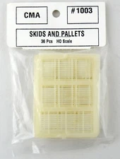 HO Scale Skids and Pallets (36 Pcs) - Creative Model Associates #1003