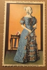 VINTAGE UNUSED .01 LINEN PC SARAH POLK DRESS, SMITHSONIAN INST, WASHINGTON, D.C.