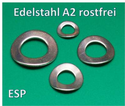 Federscheiben Form B gewellt DIN 137 Edelstahl V2A M3 bis M16 Wellscheiben
