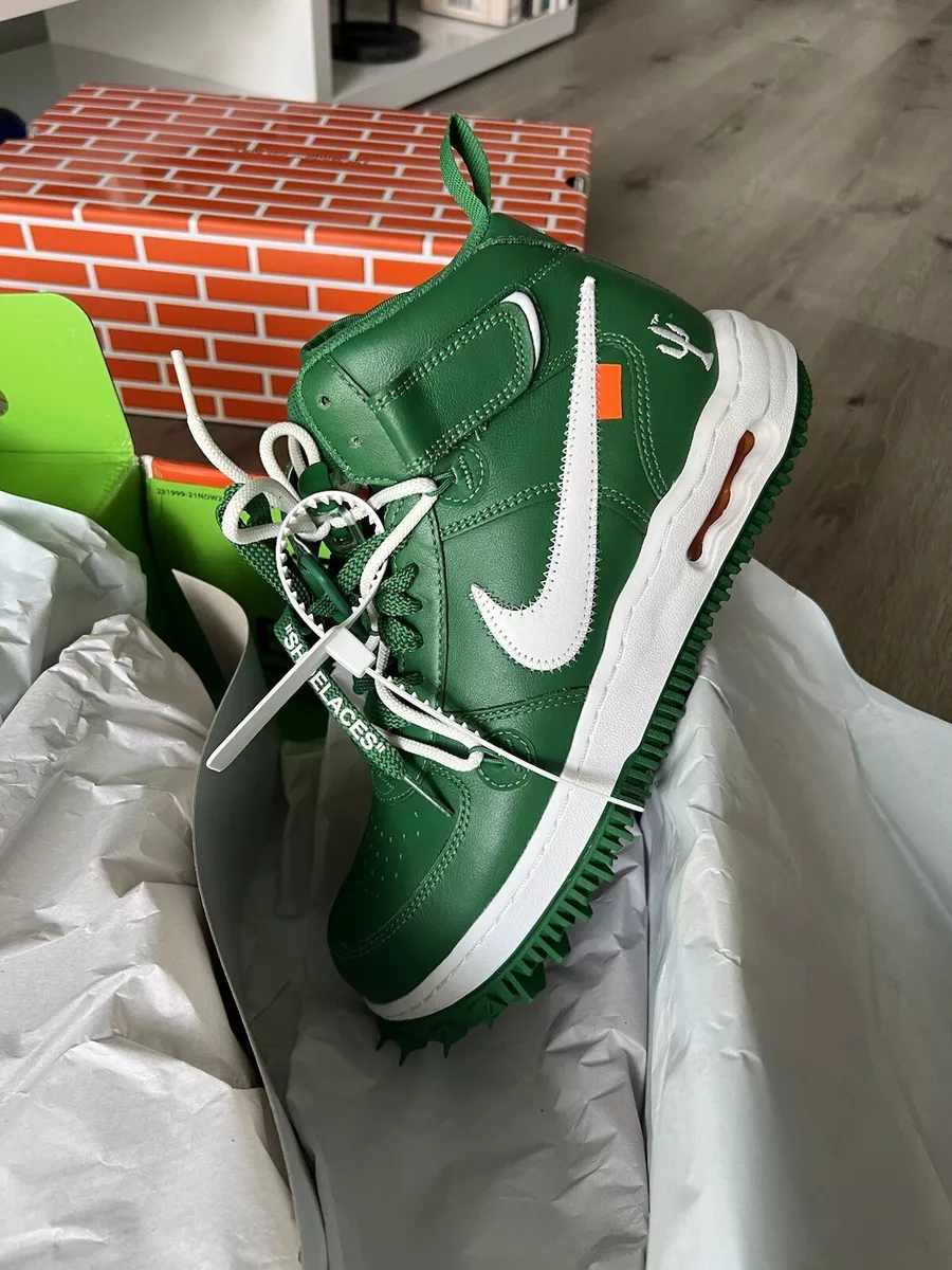 Nike Air Force 1 Mid SP Leather x Off-White Pine Green 8.5