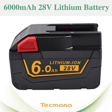 6Ah Batteria per AEG Milwaukee M28 MC28V M28B M28BX MC28 48-11-2850 48-11-1830