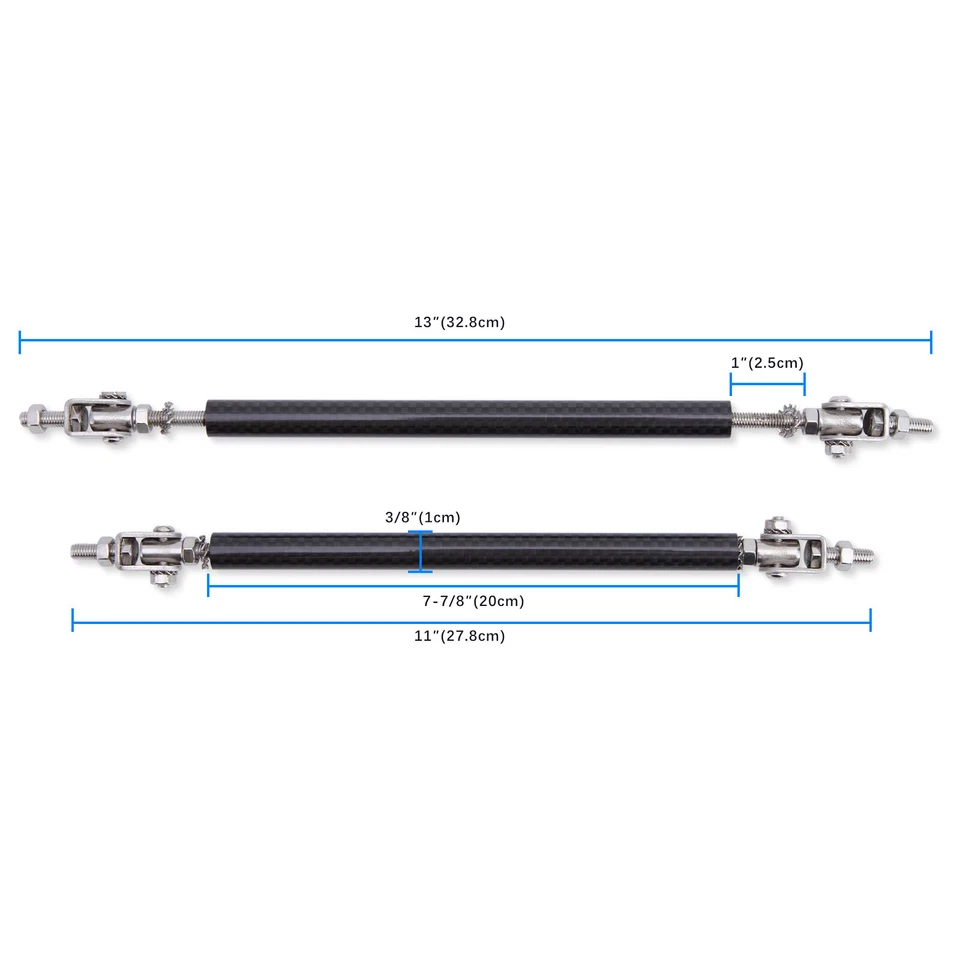 Parachoques delantero de carbono divisor de alerón labial + varillas de puntal para Infiniti Q50 G37 sedán Foto 3 de 4