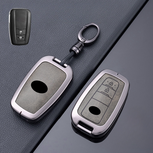 Zinc Alloy Leather Car Remote Key Fob Case Cover For Toyota 86 C-HR RAV4 Avalon - Picture 5 of 11
