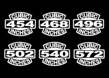 2 Bbc V8 Engine Decals 454-468-496-502-540-572 Big Block Rat Bored Stroker Crate